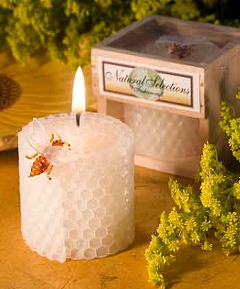 ساخت شمع‌های لوله‌شده با ورقه‌های موم عسل