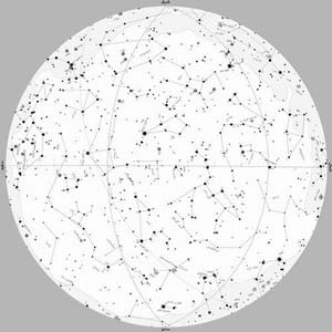 راهنمای نقشه ستارگان آسمان شب