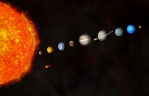 رابطه ی ریاضی فاصله ی سیارات تا خورشید
