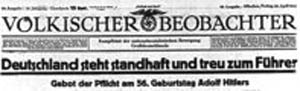 ۲۷ آوریل ۱۹۴۵ ـ سرنوشت VOLKISCHER BEOBACHTER ، روزنامه حزب ناسیونال سوسیالست آلمان