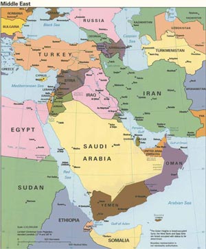 خاورمیانه کجاست ؟