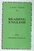 A basic course in reading English: for university students