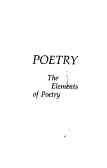 Poetry The Elements Of Poetry