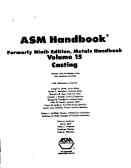 Asm Handbook: Metals Handbook: Casting