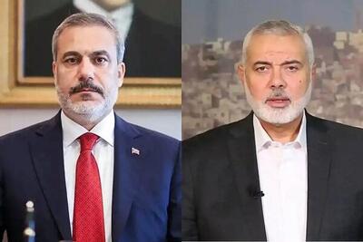 رایزنی وزیر خارجه ترکیه و رئیس‌دفتر سیاسی جنبش حماس درباره غزه