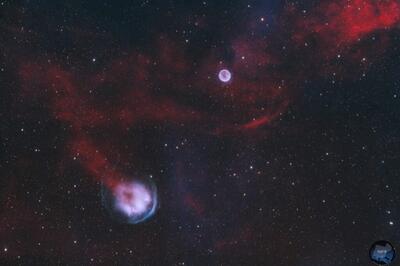 تصویر روز ناسا: سحابی‌های سیاره‌ای HFG1 و Abell 6
