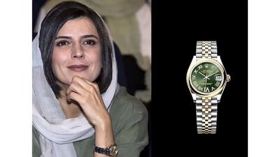 درخشش خانم سلبریتی ایرانی با ساعت رولکس روی فرش قرمز + عکس