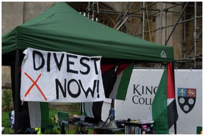 اعتراضات علیه اسرائیل به دانشگاه کمبریج رسید+عکس
