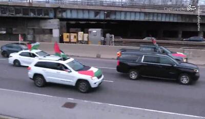 فیلم/ حرکت خودرویی هواداران فلسطین در شیکاگو