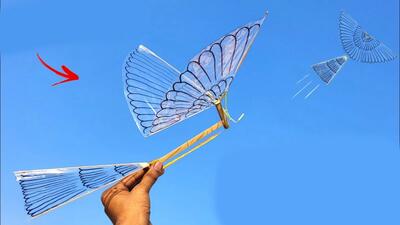 نحوه ساخت پرنده پلاستیکی که به زیبایی پرواز میکنه!