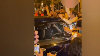 شادی رودیگر مدافع رئال با هواداران در ماشین شخصی حین خروج از ورزشگاه