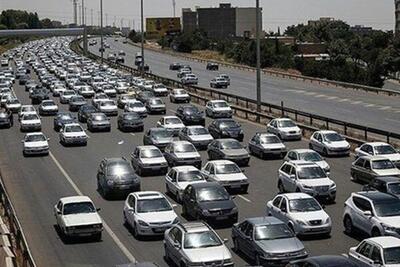 وضعیت جاده‌ها / ترافیک سنگین در آزادراه تهران - کرج - قزوین