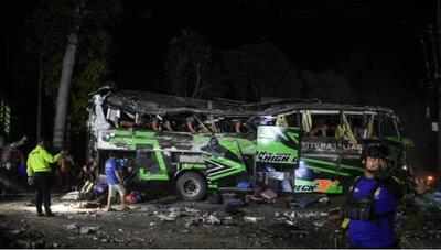 سانحه اتوبوس مدرسه در اندونزی ۱۱ کشته برجای گذاشت