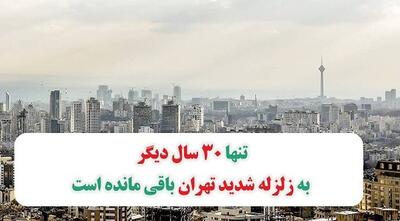 تا وقوع زلزله دوره‌ای در تهران تنها ۳۰ سال باقی است!