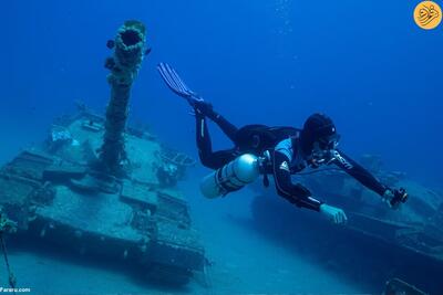 (تصاویر) موزه نظامی در اعماق آب‌های اردن
