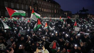پادشاه دانمارک پرچم فلسطین را برافراشت/ حمایت دانمارک از غزه+ فیلم