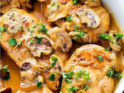 برای ناهارت یک غذای لاکچری بپز / طرز تهیه خوراک مرغ به روش فرانسوی