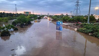 بارندگی شدید و سیلاب در مشهد