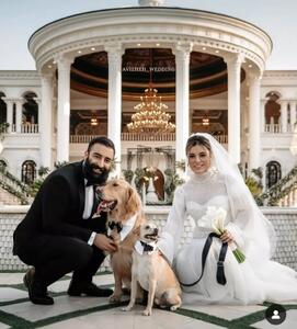 سگ های بامزه شیدا خلیق و کیوان ساکت اف در مراسم ازدواجشان | پایگاه خبری تحلیلی انصاف نیوز