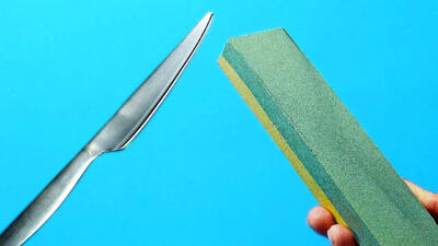 (ویدئو) روش جالب و تازه برای تیز کردن چاقو در خانه