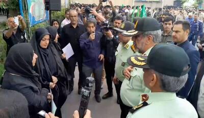تصاویر دلجویی رئیس پلیس تهران از خانواده شهدای پلیس نارمک