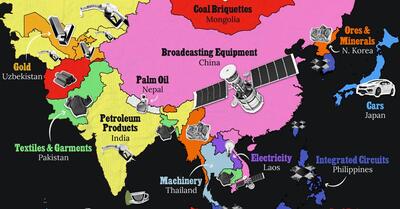 با برترین اقلام صادرات در کشورهای آسیا آشنا شوید + اینفوگرافیک