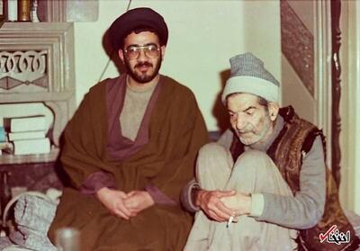 عکس/ مرحوم آل هاشم در کنار شاعر معروف