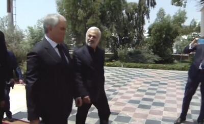 ویدیو / ورود رئیس دومای روسیه به تهران