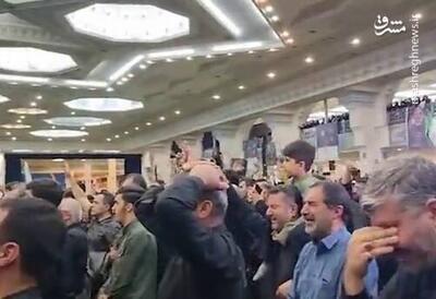 فیلم/ گریه بی امان تهرانی‌ها در لحظه وداع با شهید جمهور در مصلی