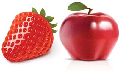 خاصیت دارویی گوجه فرنگی، سیب، توت فرنگی و انار