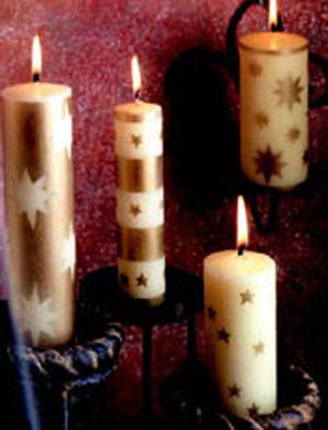 شمع های زینتی طلایی