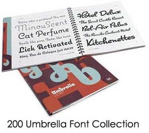 ۲۰۰ فونت های زیبا با طرح چتر Umbrella Fonts Collection