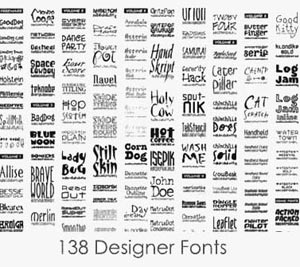 ۱۳۸ Designer Fonts - فونت های زیبا برای طراحان و گرافیست ها