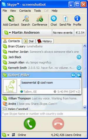 برقراری تماس صوتی با هر نقطه از جهان توسط Skype ۲.۰
