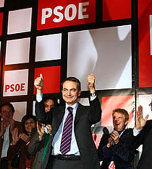 پیروزی سوسیالیست ها در اسپانیا ؛ رای اعتماد مردم به زاپاترو
