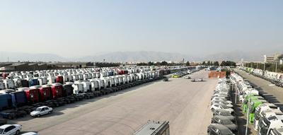 تصاویر| انبار کامیون‌های کشنده در گمرک تهران