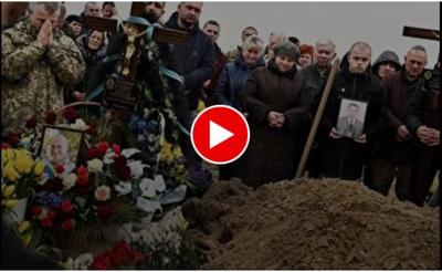 ببینید| دفن قربانیان جنگ اوکراین در قبرستان قهرمانان