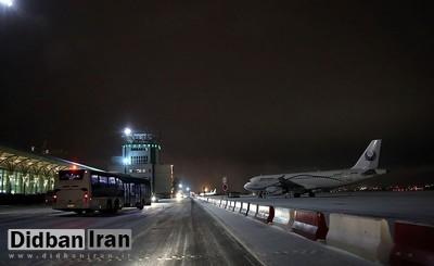 برخورد اتوبوس با هواپیما در فرودگاه مهرآباد+عکس