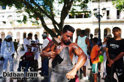 بدنسازی با چکش؛ کارهای عجیب و غریب مرد آهنی کوبا+تصاویر
