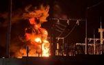 یک مخزن نفت در روسیه به آتش کشیده شد