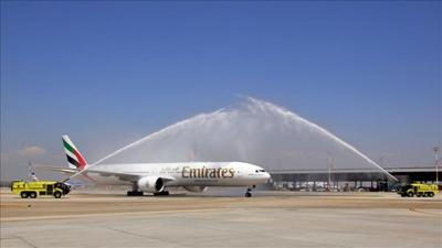 عکس | اولین هواپیمای امارات در تل آویو