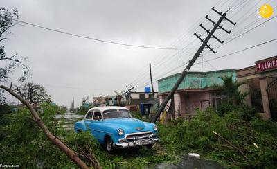 (ویدئو) طوفان کوبا را در تاریکی فرو برد
