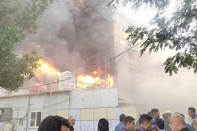 آتش سوزی یک هتل در کربلا؛ زائران ایران خارج شده و آسیبی ندیدند