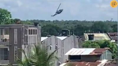 (ویدئو) سقوط وحشتناک یک هلیکوپتر نظامی؛ ۴ عضو ارتش کشته شدند