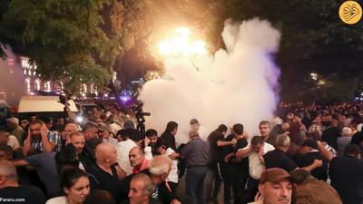 (ویدئو) تظاهرات در ارمنستان در مخالفت با توافق صلح قره باغ