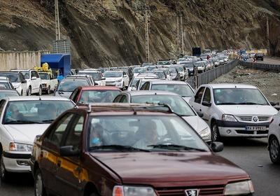 ویدئویی از ترافیک فوق سنگین در جاده چالوس