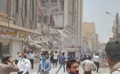 اولین تصاویر از فاجعه ریزش ساختمان ۱۰ طبقه متروپل در آبادان