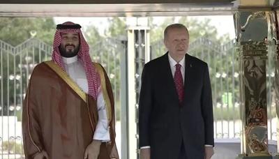 تصاویر حرکت جنجالی ولیعهد عربستان سعودی در ترکیه