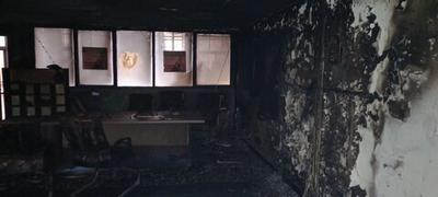 تصاویر ا دفتر بسیج دانشجویی دانشگاه شریف را آتش زدند | شناسایی عاملان از طریق تصاویر دوربین مدار بسته