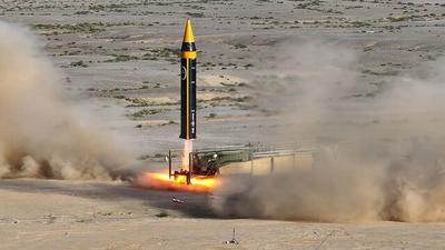 اولین تصاویر موشک بالستیک ایرانی از نمای نزدیک